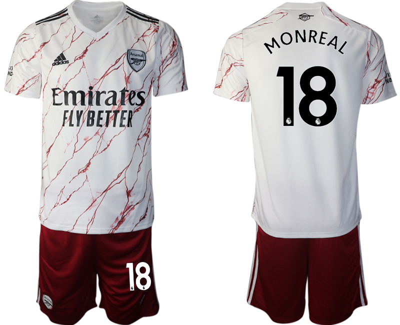 Men 2020-2021 club Arsenal away #18 white Soccer Jerseys->arsenal jersey->Soccer Club Jersey